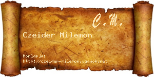 Czeider Milemon névjegykártya